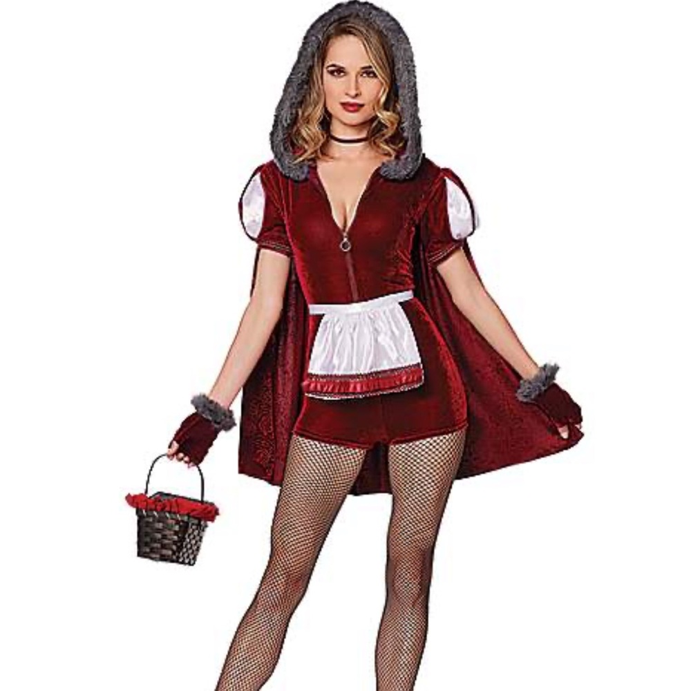 Adult Runaway Red Riding Hood Romper only